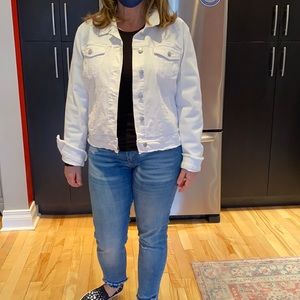 NWOT Nine West white denim jean jacket